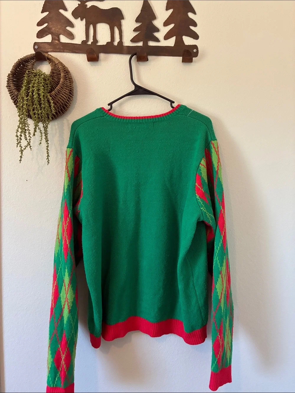 Jolly Sweaters Disco T-Rex Dinosaur Ugly Christmas Sweater XL